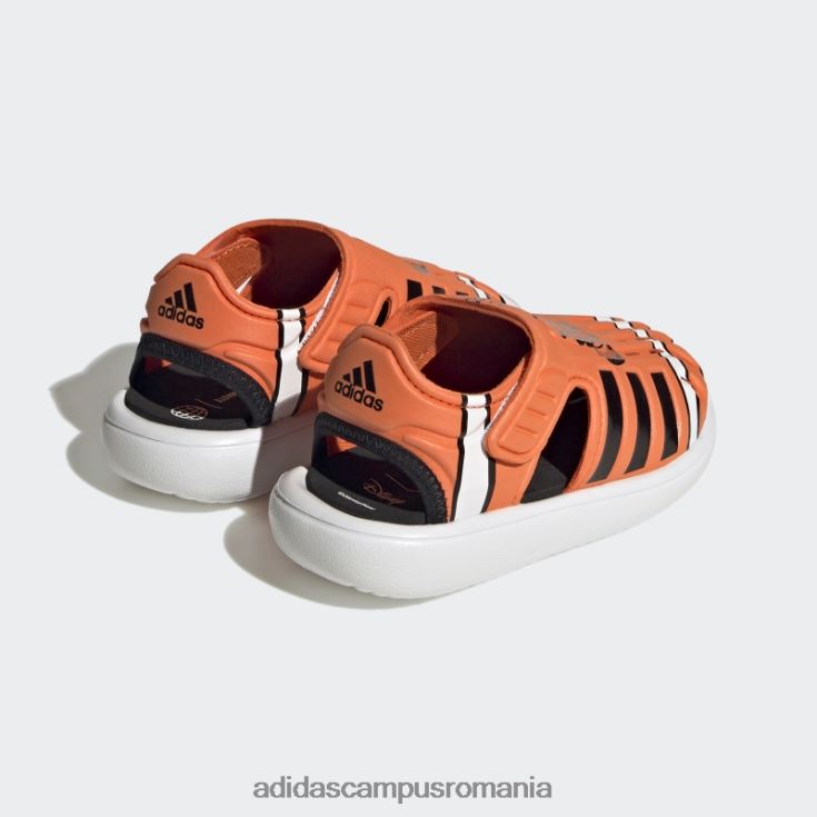 adidas campus romania alb finding nemo varf inchis sandale de vara moda copii portocaliu/negru/alb J266N211214