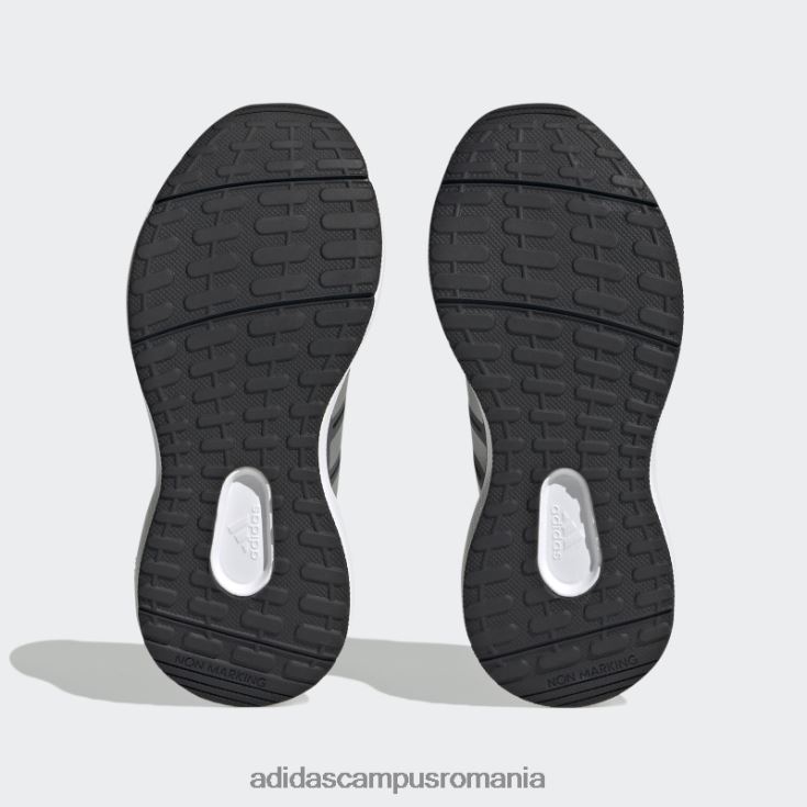 adidas campus romania argintiu fortarun 2.0 cloudfoam pantofi cu curea din dantela elastica copii negru/argintiu/stacojiu J266N23524