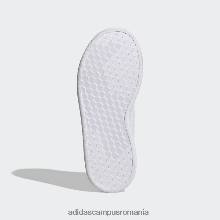 adidas campus romania avantaj court lifestyle pantofi cu cârlig și buclă alb copii alb/verde/negru J266N211246