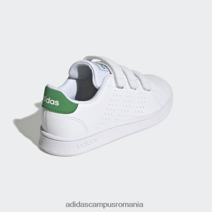 adidas campus romania avantaj court lifestyle pantofi cu cârlig și buclă alb copii alb/verde/negru J266N211246