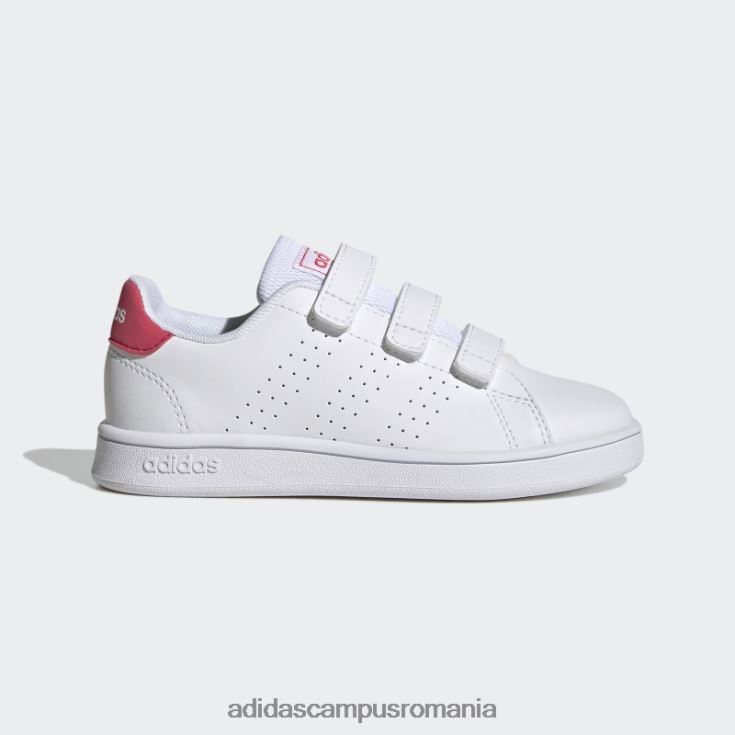 adidas campus romania avantaj court lifestyle pantofi cu cârlig și buclă, roz real copii alb/roz real/negru J266N217820