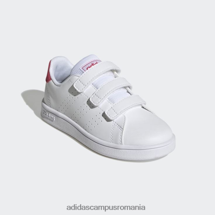 adidas campus romania avantaj court lifestyle pantofi cu cârlig și buclă, roz real copii alb/roz real/negru J266N217820