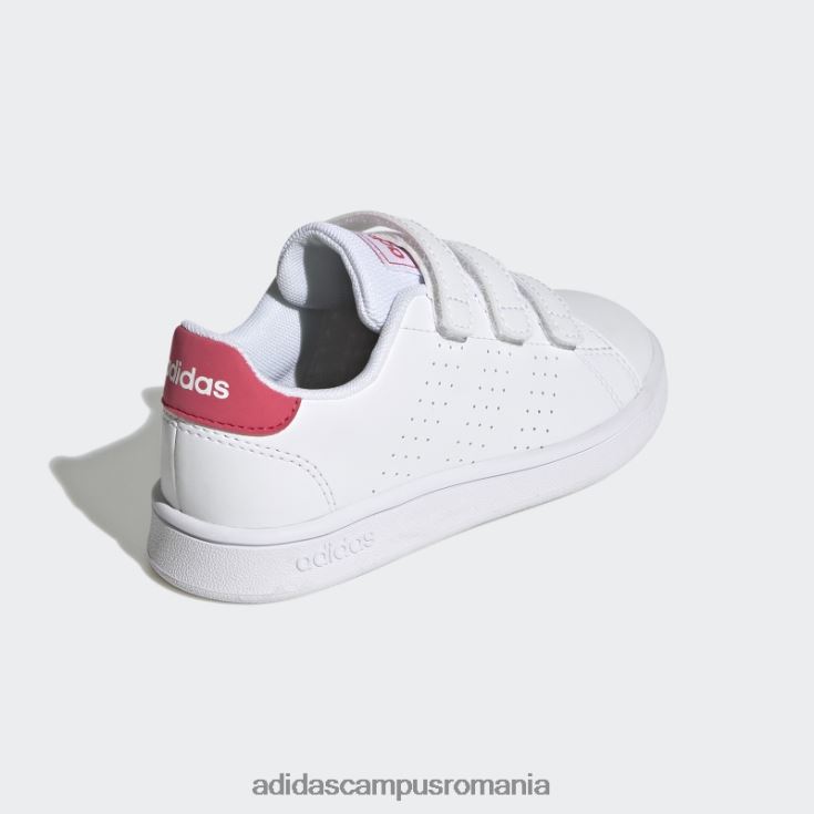 adidas campus romania avantaj court lifestyle pantofi cu cârlig și buclă, roz real copii alb/roz real/negru J266N217820