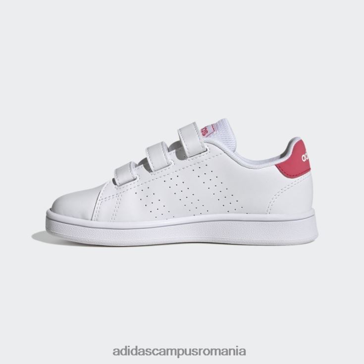 adidas campus romania avantaj court lifestyle pantofi cu cârlig și buclă, roz real copii alb/roz real/negru J266N217820