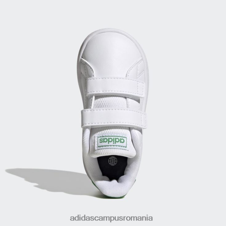 adidas campus romania avantaj lifestyle court doi pantofi cu cârlig și buclă alb adidas copii alb/verde/negru J266N211316