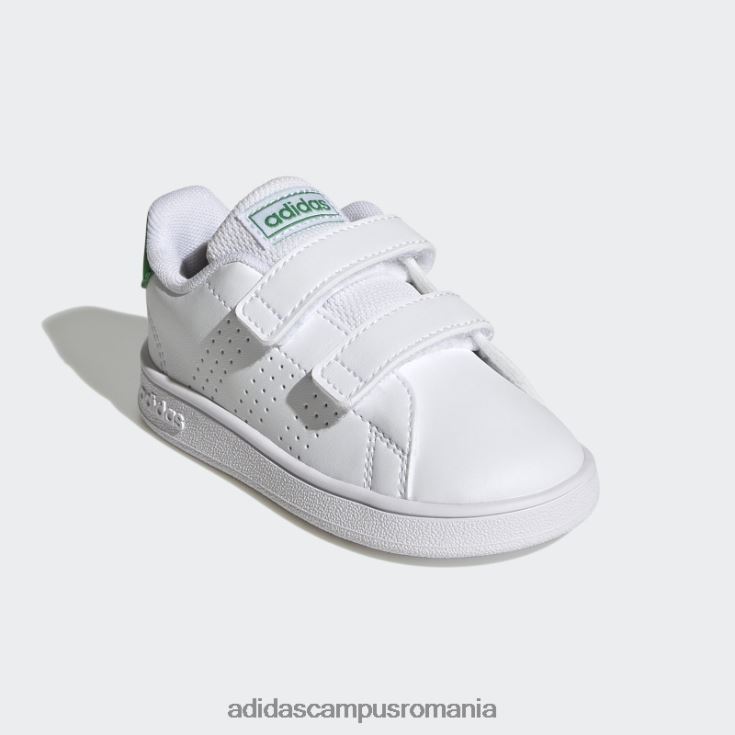 adidas campus romania avantaj lifestyle court doi pantofi cu cârlig și buclă verde copii alb/verde/negru J266N217657