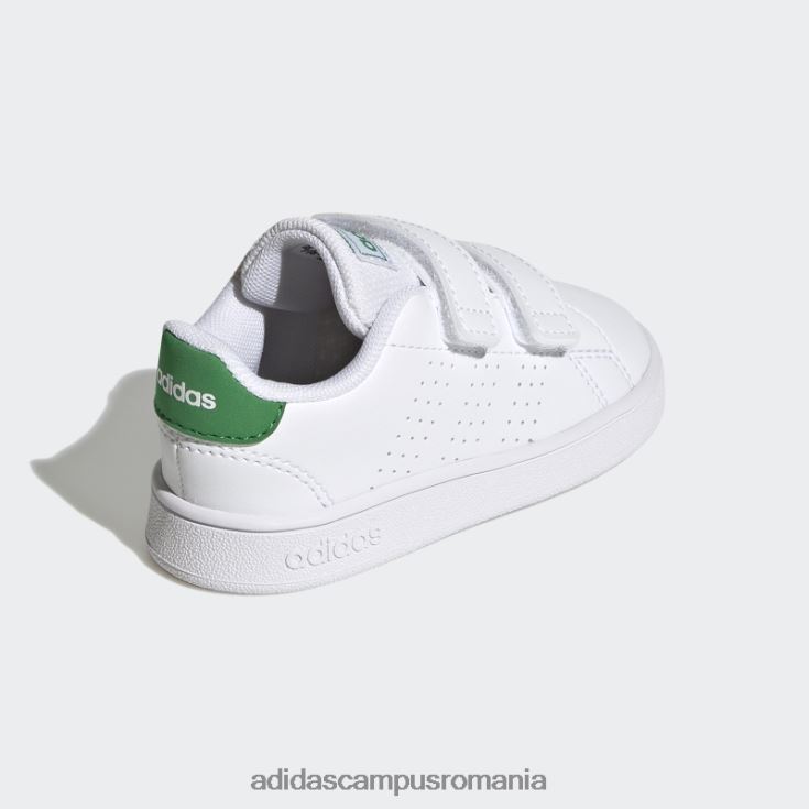 adidas campus romania avantaj lifestyle court doi pantofi cu cârlig și buclă verde copii alb/verde/negru J266N217657