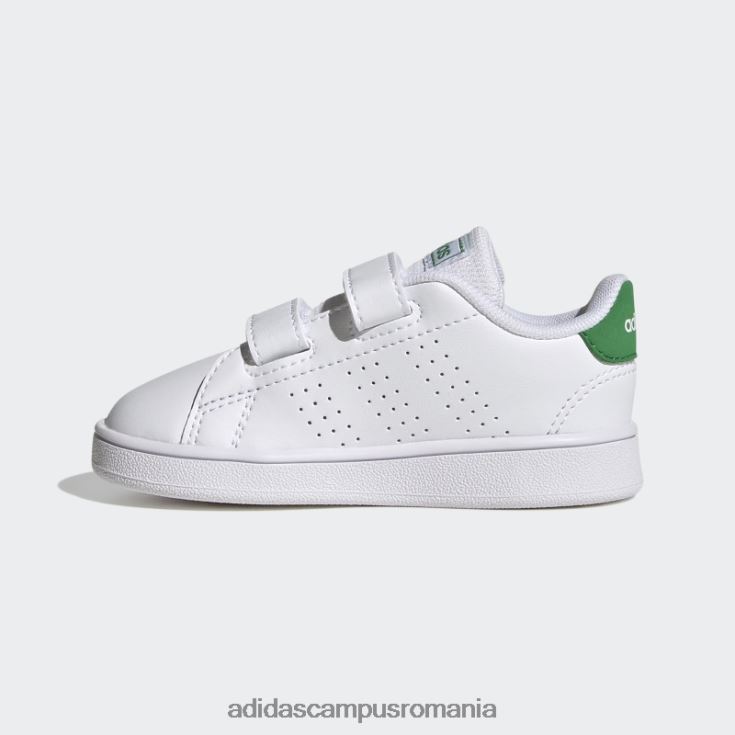adidas campus romania avantaj lifestyle court doi pantofi cu cârlig și buclă verde copii alb/verde/negru J266N217657