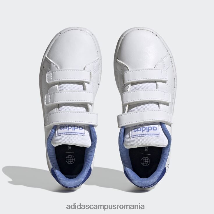 adidas campus romania avantaj lifestyle court pantofi cu cârlig și buclă alb copii alb/albastru J266N217768
