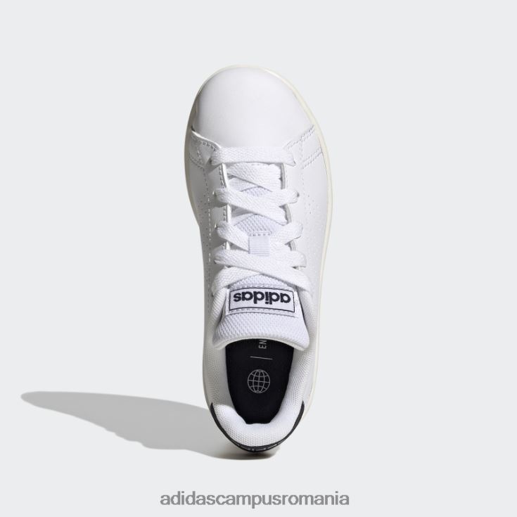 adidas campus romania avantaj lifestyle curte dantelă pantofi cerneală copii alb/cerneală J266N217862