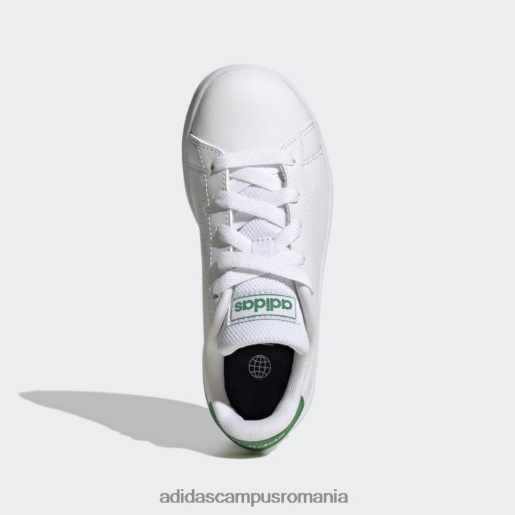 adidas campus romania avantaj lifestyle pantofi din dantela curte verde copii alb/verde/negru J266N217874