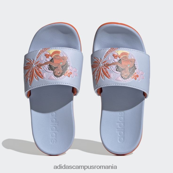 adidas campus romania blue dawn hot x disney adilette confort moana diapozitive copii albastru zori/portocaliu J266N211073