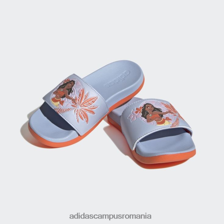 adidas campus romania blue dawn hot x disney adilette confort moana diapozitive copii albastru zori/portocaliu J266N211073
