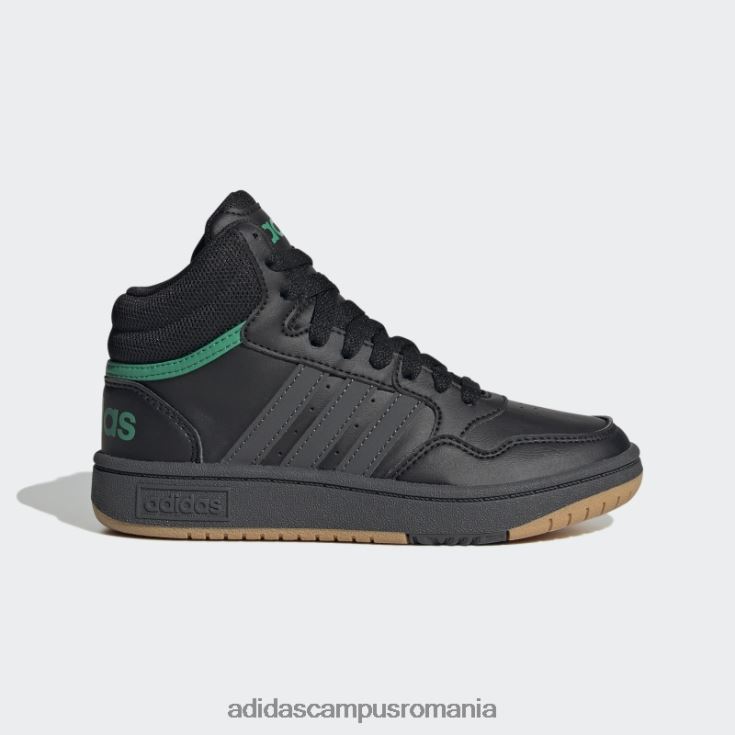 adidas campus romania fashion black hoops mid pantofi copii negru/gri/verde curte J266N211362