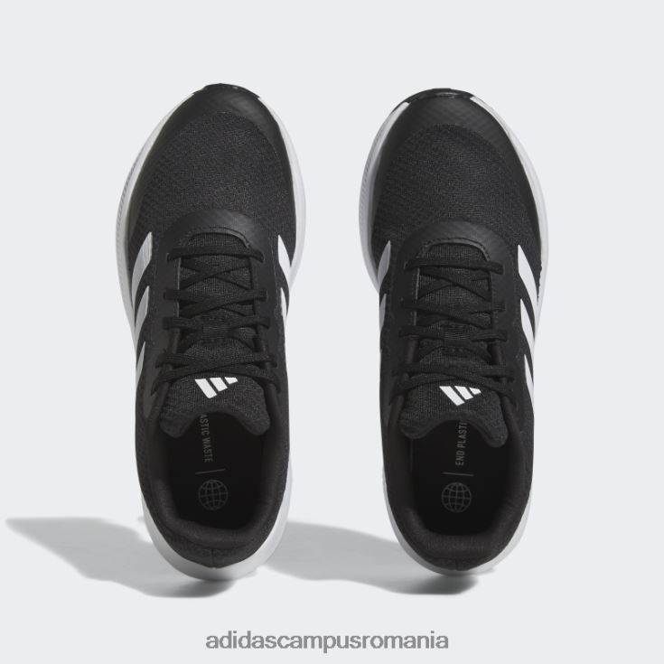 adidas campus romania fashion runfalcon 3 pantofi dantela alb copii alb negru J266N211112