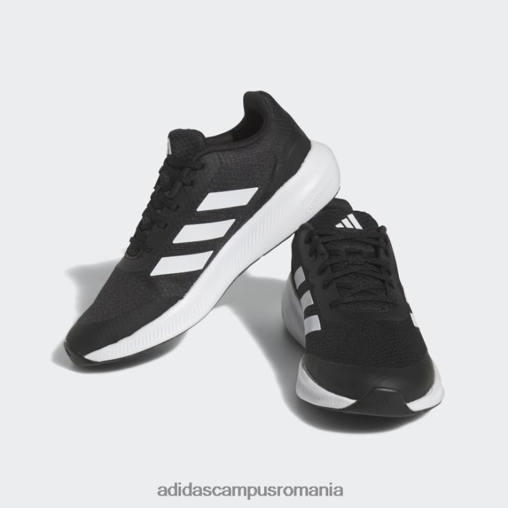 adidas campus romania fashion runfalcon 3 pantofi dantela alb copii alb negru J266N211112