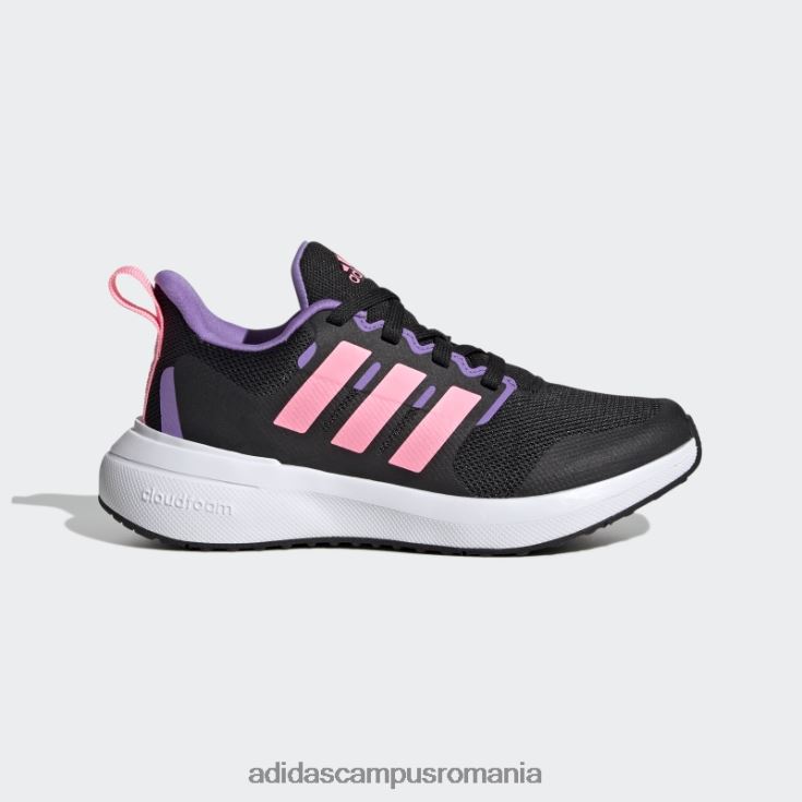 adidas campus romania fashion violet fortarun 2.0 pantofi din dantela cloudfoam copii negru/roz fascicul/violet J266N217769