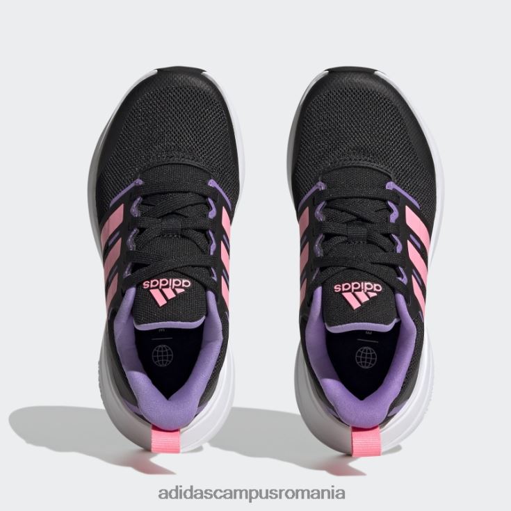 adidas campus romania fashion violet fortarun 2.0 pantofi din dantela cloudfoam copii negru/roz fascicul/violet J266N217769