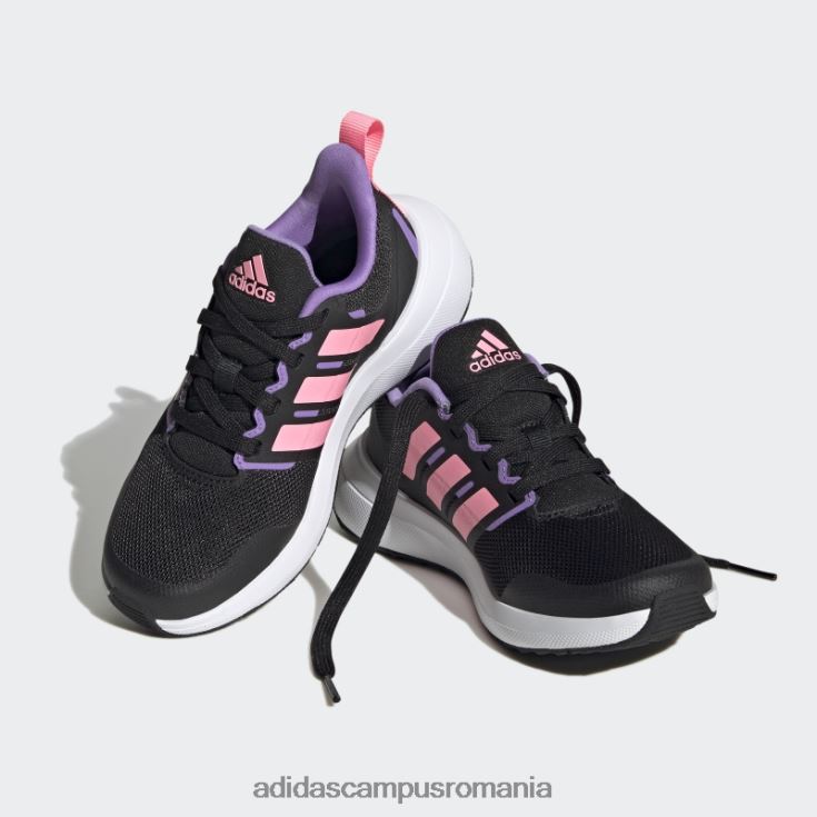 adidas campus romania fashion violet fortarun 2.0 pantofi din dantela cloudfoam copii negru/roz fascicul/violet J266N217769