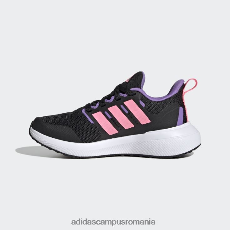 adidas campus romania fashion violet fortarun 2.0 pantofi din dantela cloudfoam copii negru/roz fascicul/violet J266N217769