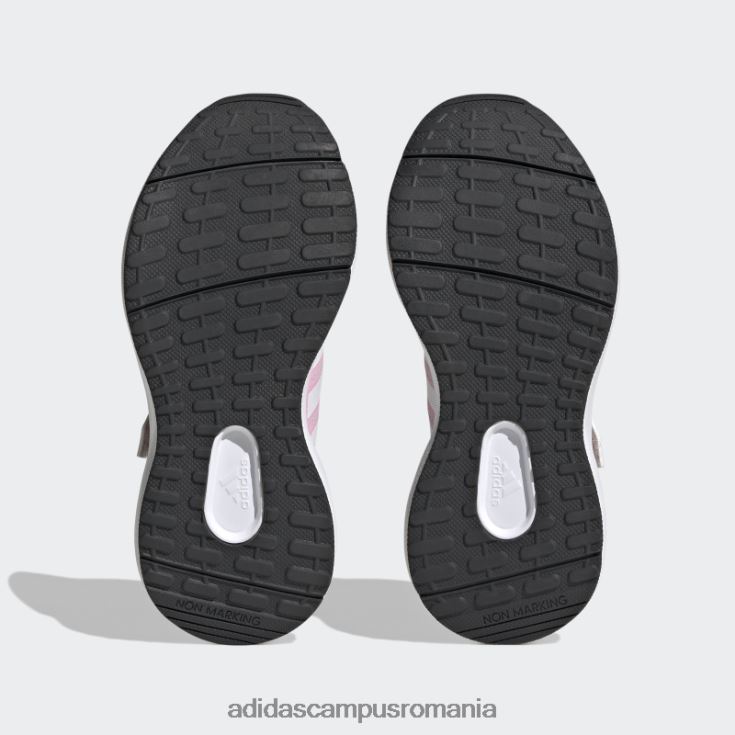 adidas campus romania fortarun 2.0 cloudfoam pantofi cu bretele din dantela elastica gri copii gri/alb/roz fascicul J266N217996