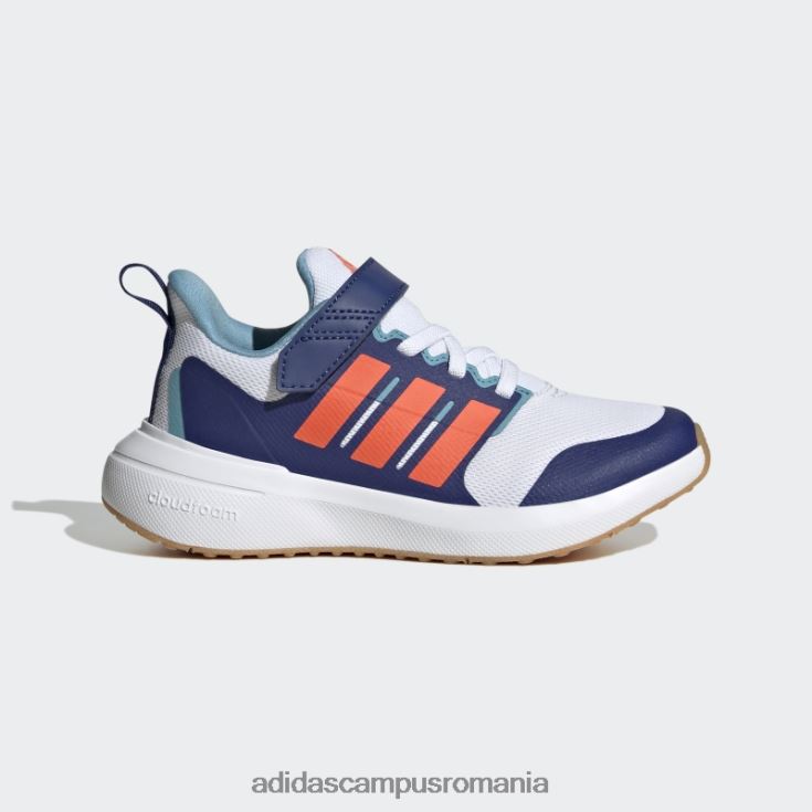 adidas campus romania fortarun 2.0 cloudfoam pantofi cu bretele din dantela elastica rosii copii alb/rosu/albastru victorie J266N211317