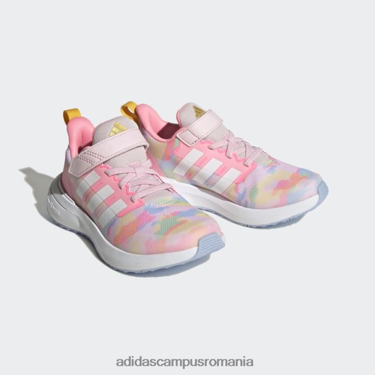 adidas campus romania fortarun 2.0 cloudfoam pantofi cu bretele din dantela elastica roz copii zori roz/alb/albastru J266N217822