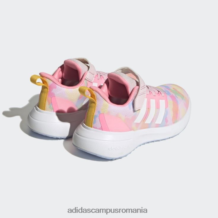 adidas campus romania fortarun 2.0 cloudfoam pantofi cu bretele din dantela elastica roz copii zori roz/alb/albastru J266N217822
