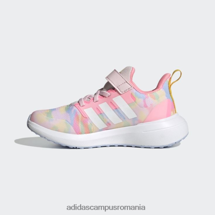 adidas campus romania fortarun 2.0 cloudfoam pantofi cu bretele din dantela elastica roz copii zori roz/alb/albastru J266N217822