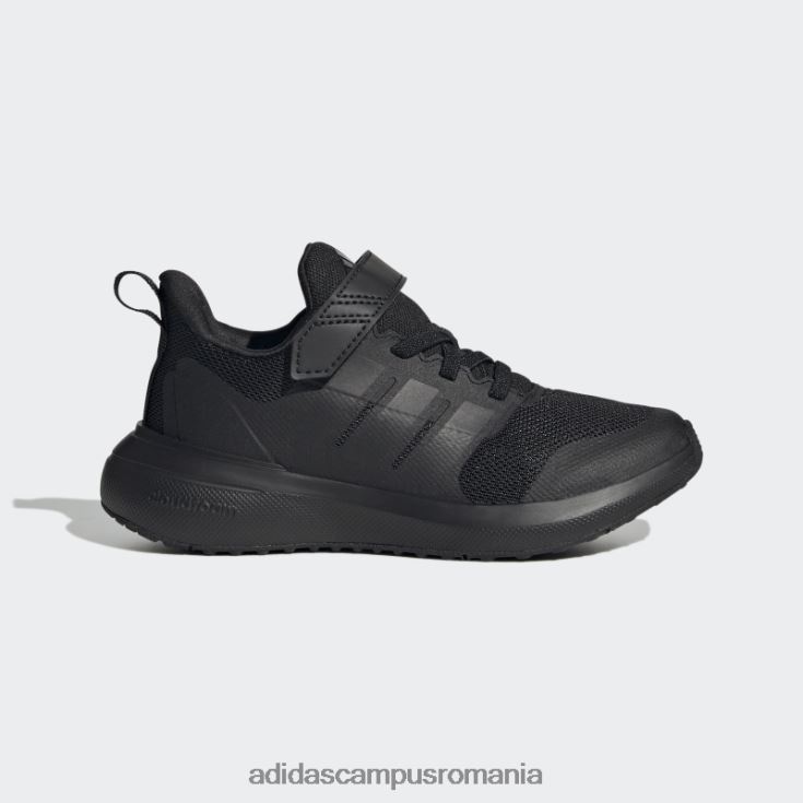 adidas campus romania fortarun 2.0 cloudfoam pantofi cu curea din dantela elastica carbon copii negru/carbon J266N219111