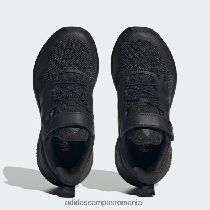 adidas campus romania fortarun 2.0 cloudfoam pantofi cu curea din dantela elastica carbon copii negru/carbon J266N219111