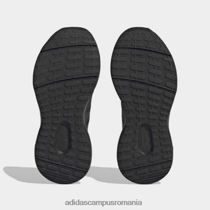 adidas campus romania fortarun 2.0 cloudfoam pantofi cu curea din dantela elastica carbon copii negru/carbon J266N219111