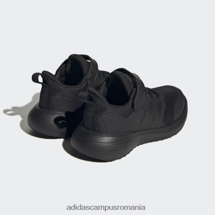 adidas campus romania fortarun 2.0 cloudfoam pantofi cu curea din dantela elastica carbon copii negru/carbon J266N219111