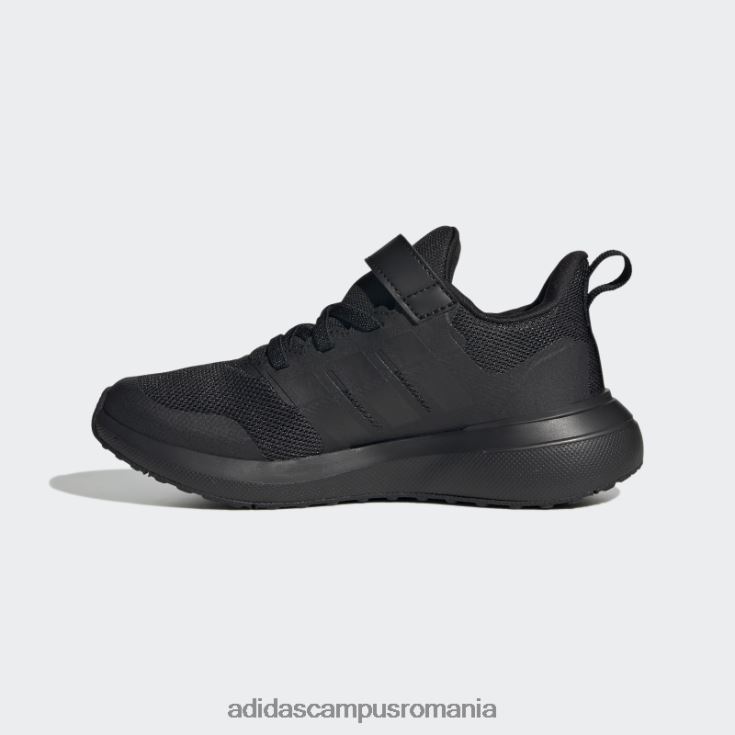 adidas campus romania fortarun 2.0 cloudfoam pantofi cu curea din dantela elastica carbon copii negru/carbon J266N219111