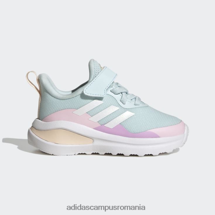 adidas campus romania fortarun sport running pantofi cu dantela elastica si cu curea de sus albastru copii albastru/alb/roz J266N211054