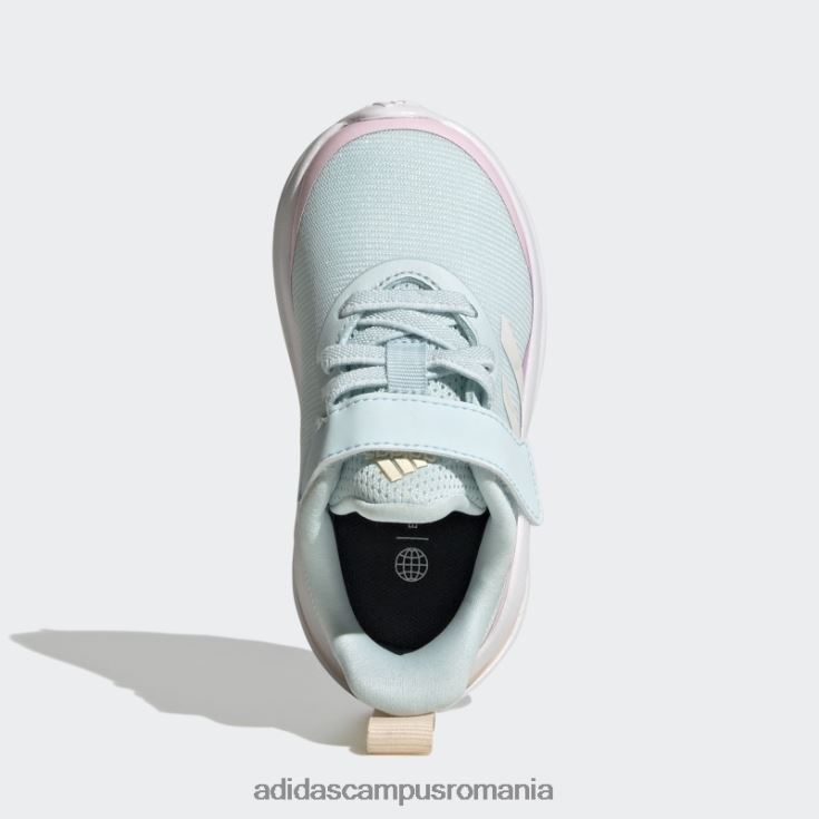 adidas campus romania fortarun sport running pantofi cu dantela elastica si cu curea de sus albastru copii albastru/alb/roz J266N211054