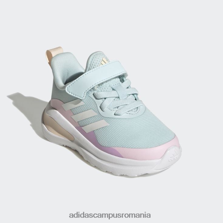 adidas campus romania fortarun sport running pantofi cu dantela elastica si cu curea de sus albastru copii albastru/alb/roz J266N211054