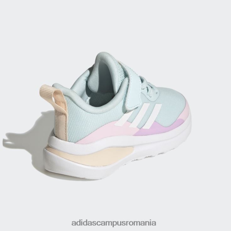 adidas campus romania fortarun sport running pantofi cu dantela elastica si cu curea de sus albastru copii albastru/alb/roz J266N211054