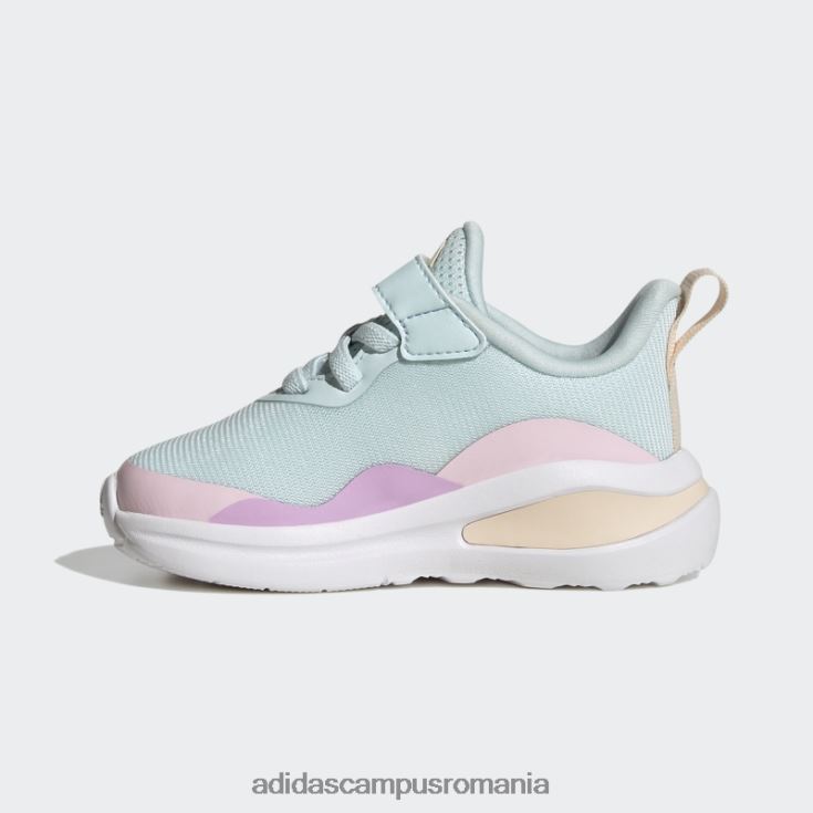adidas campus romania fortarun sport running pantofi cu dantela elastica si cu curea de sus albastru copii albastru/alb/roz J266N211054