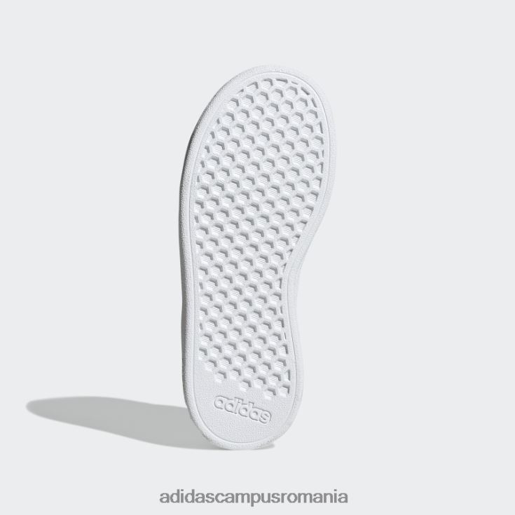 adidas campus romania grand court lifestyle court din dantelă elastică și pantofi cu curea superioară irizați copii alb/iridescent J266N211431
