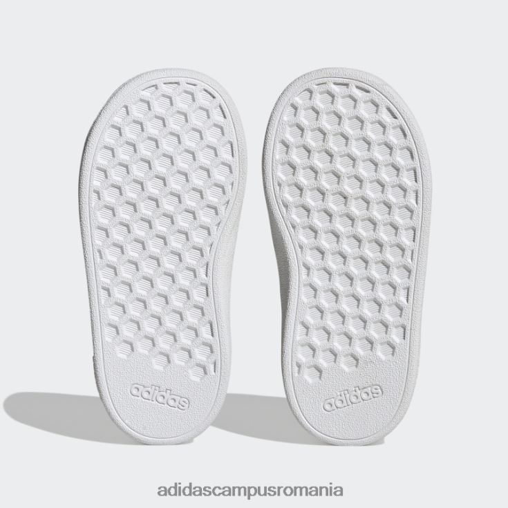 adidas campus romania grand court pantofi cu cârlig și buclă stil de viață sustenabil alb copii aur alb/mat J266N211359