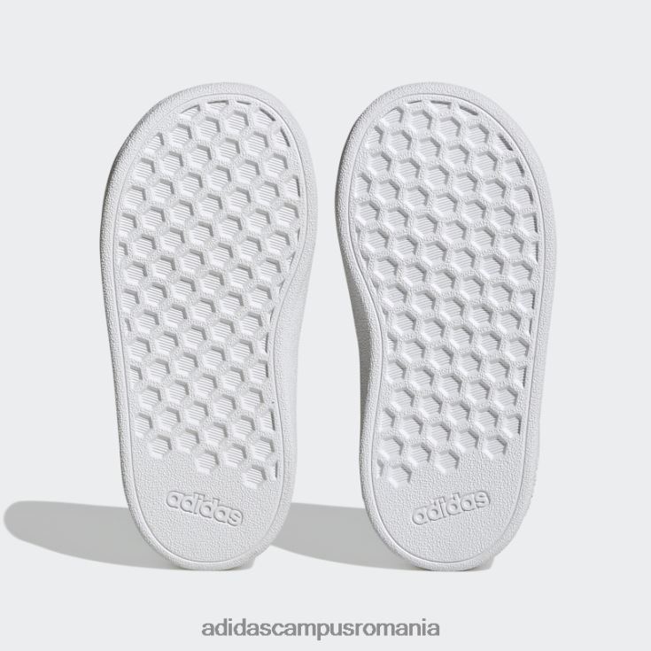 adidas campus romania grand court sustainable lifestyle court pantofi cu cârlig și buclă cu două curele alb copii alb/portocaliu îndrăzneț/galben J266N211269