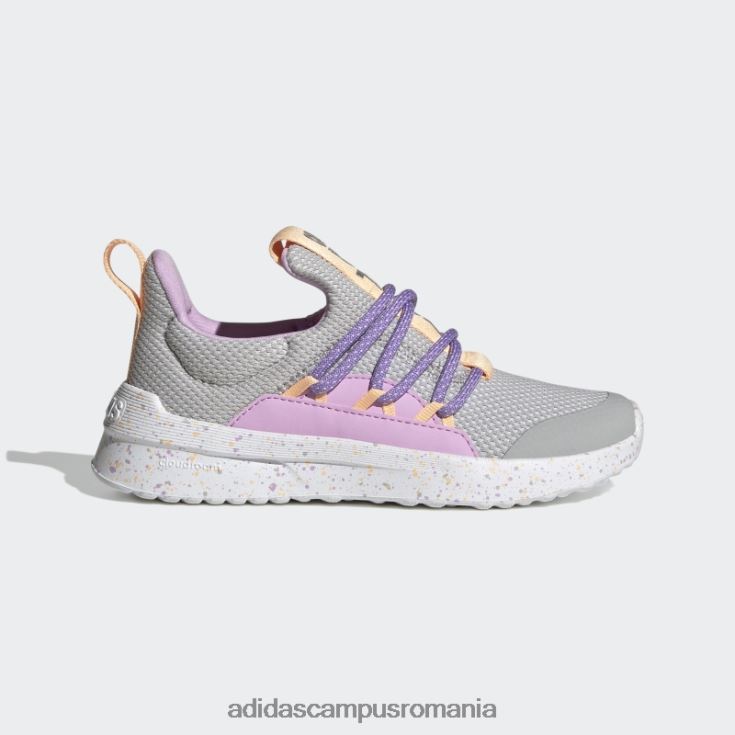 adidas campus romania lite racer adapt 4.0 pantofi slip-on din dantela gri adidas copii gri/portocaliu acid/liliac J266N218024