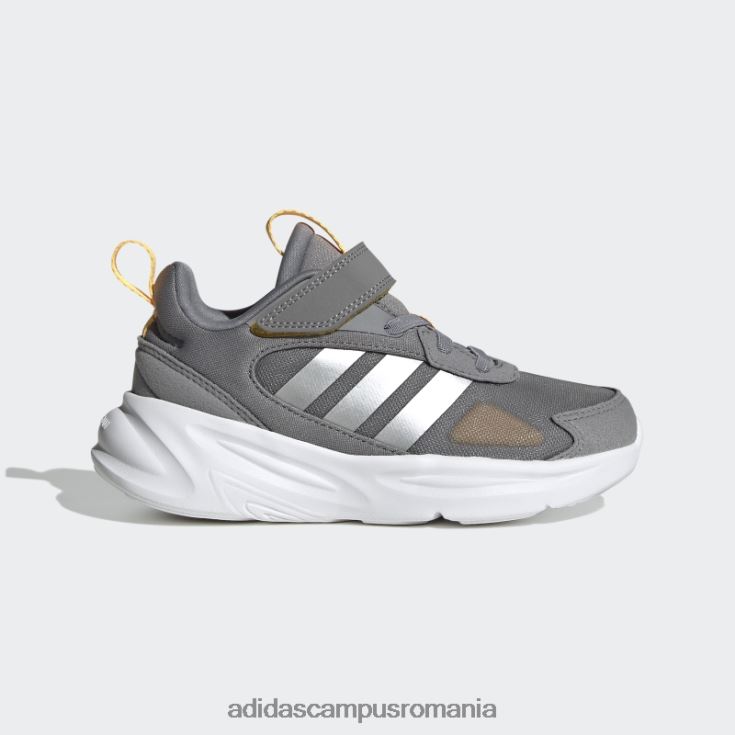 adidas campus romania ozelle running lifestyle dantela elastica cu pantofi cu bretele superioare gri adidas copii gri/argintiu/auriu J266N217766