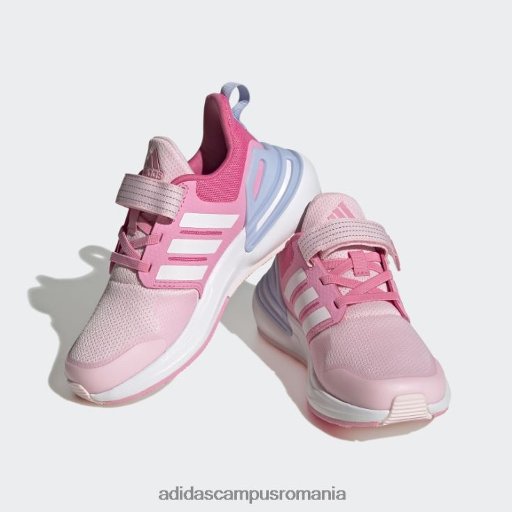 adidas campus romania pantofi adidas rapid rapid sport bounce elastic din dantela cu curea superioară copii roz/alb J266N211313