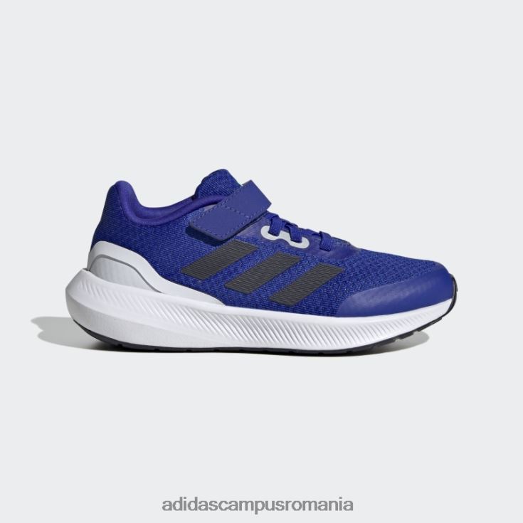 adidas campus romania pantofi albaștri runfalcon 3.0 cu dantelă elastică copii albastru/cerneală/alb J266N217939