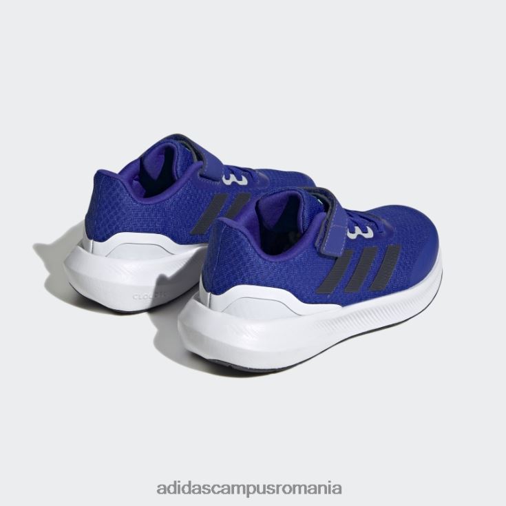 adidas campus romania pantofi albaștri runfalcon 3.0 cu dantelă elastică copii albastru/cerneală/alb J266N217939