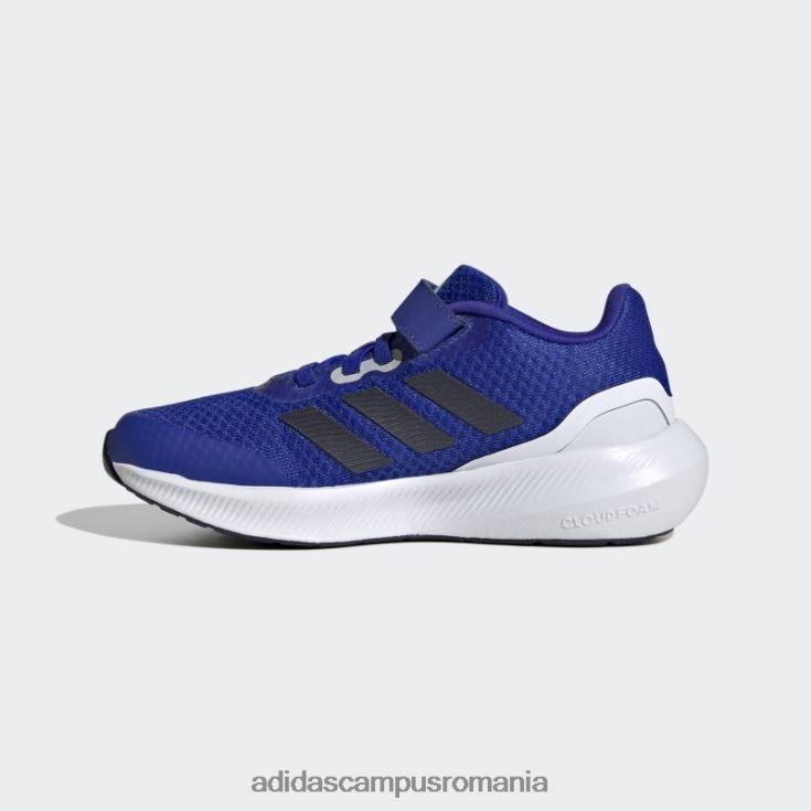 adidas campus romania pantofi albaștri runfalcon 3.0 cu dantelă elastică copii albastru/cerneală/alb J266N217939