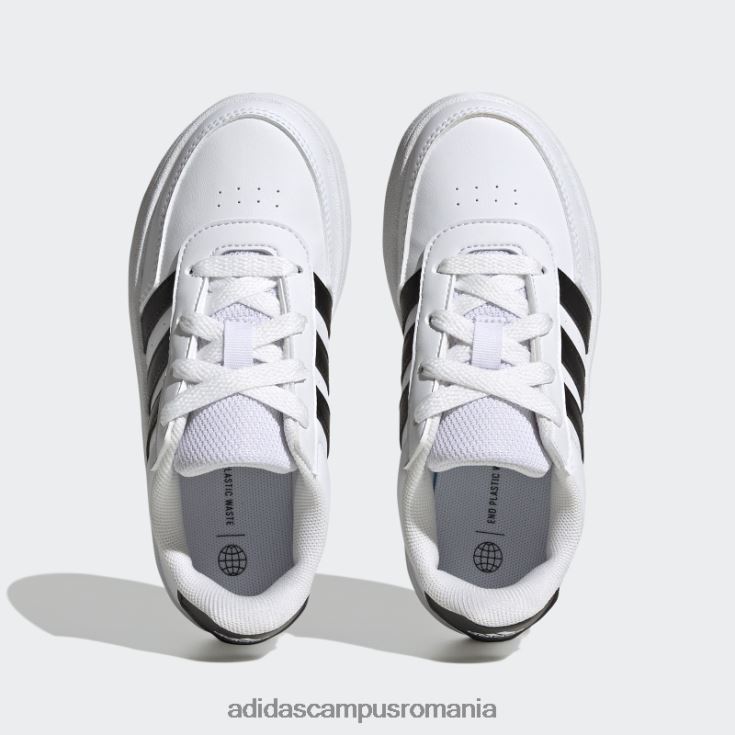 adidas campus romania pantofi albi breaknet lifestyle din dantela curte copii alb negru J266N23502