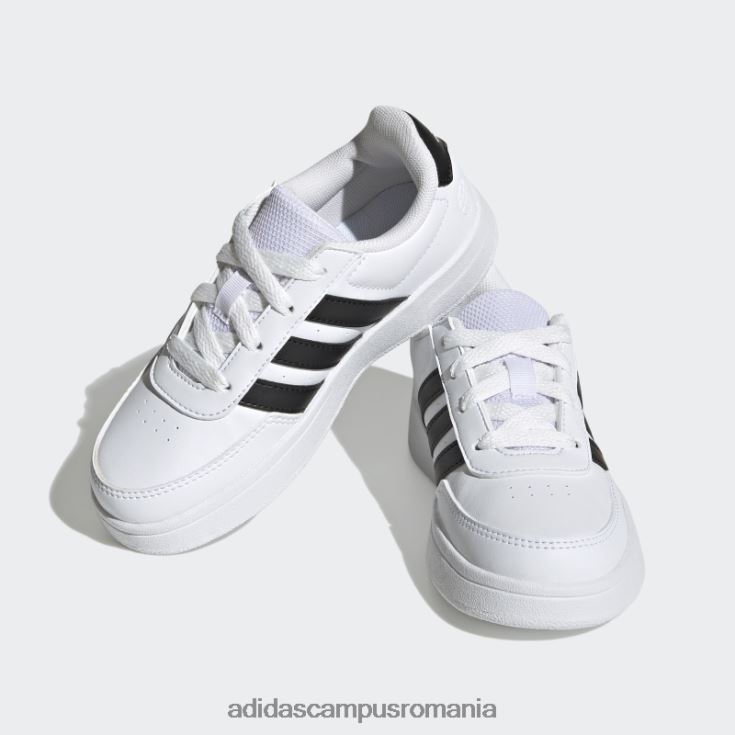 adidas campus romania pantofi albi breaknet lifestyle din dantela curte copii alb negru J266N23502